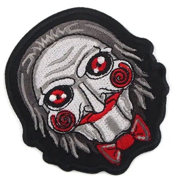 🔥 3” Horror Film Saw Billy the Puppet Face Jigsaw Sew/Iron-on Embroidered Patch - Picture 3 of 5